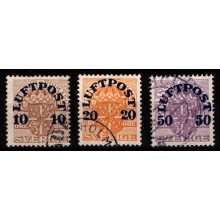 Tjenestemærker overtryk til luftpostmærker. 